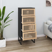 Hoge kast 40x30x95 cm bewerkt hout zwart