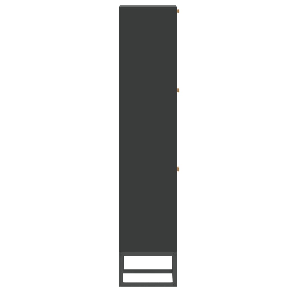 Schoenenkast 52X25X20 Cm Bewerkt Hout Zwart
