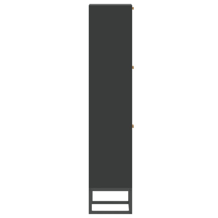 Schoenenkast 52X25X20 Cm Bewerkt Hout Zwart