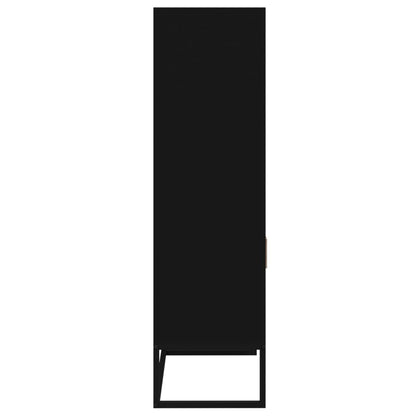 Hoge Kast 60X35X125 Cm Bewerkt Hout Zwart