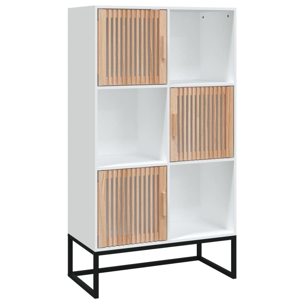 Hoge Kast 70X35X125 Cm Bewerkt Hout Wit