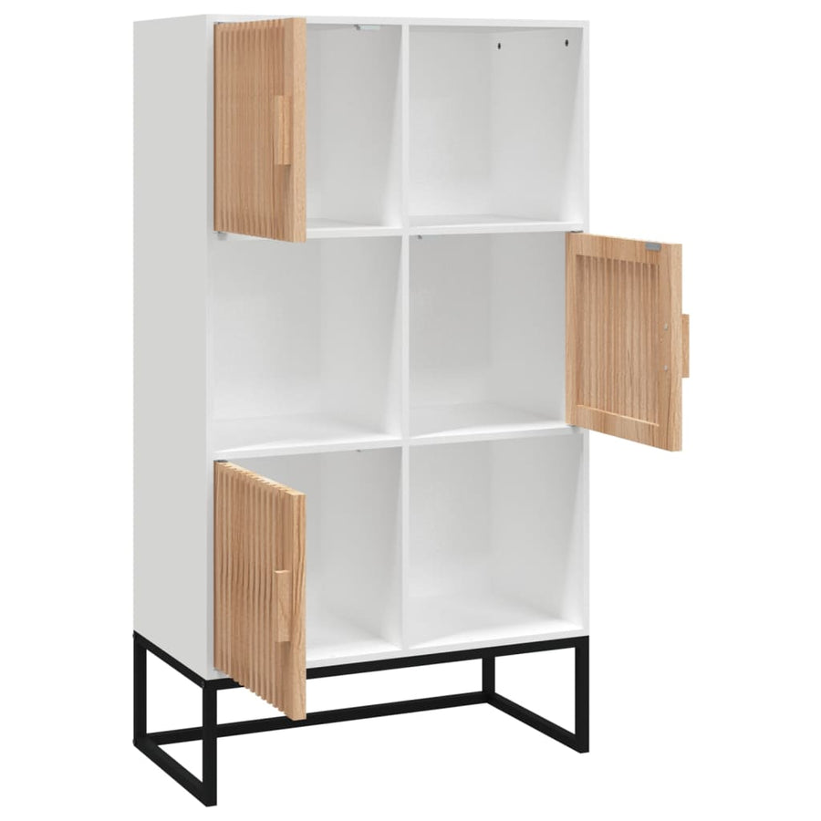 Hoge Kast 70X35X125 Cm Bewerkt Hout Wit