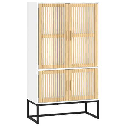 Hoge Kast 70X35X125 Cm Bewerkt Hout Wit