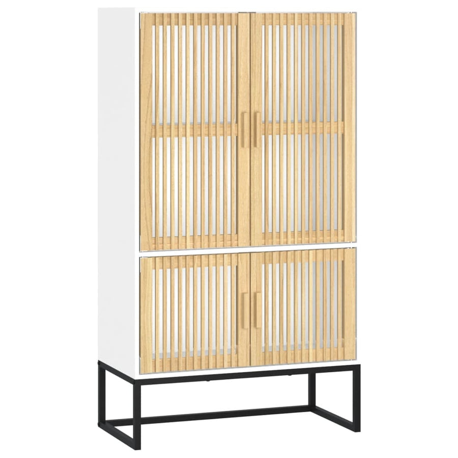 Hoge Kast 70X35X125 Cm Bewerkt Hout Wit