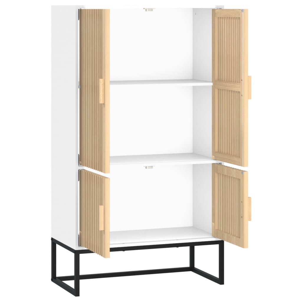 Hoge Kast 70X35X125 Cm Bewerkt Hout Wit