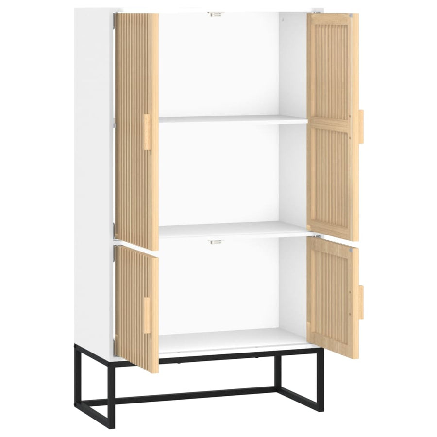 Hoge Kast 70X35X125 Cm Bewerkt Hout Wit