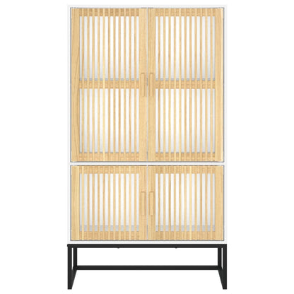 Hoge Kast 70X35X125 Cm Bewerkt Hout Wit