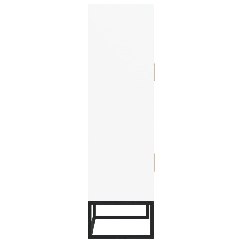Hoge Kast 70X35X125 Cm Bewerkt Hout Wit