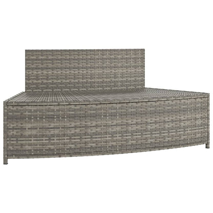Spa-Bankjes Met Kussens 2 St Poly Rattan Grijs