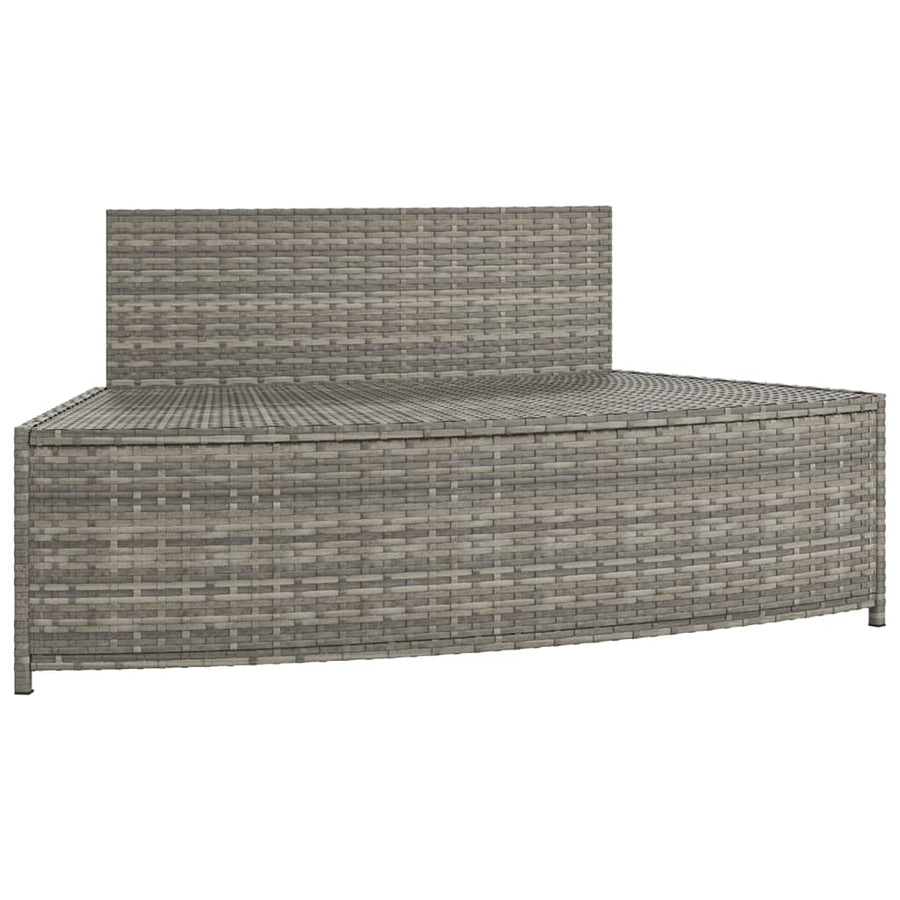 Spa-Bankjes Met Kussens 2 St Poly Rattan Grijs