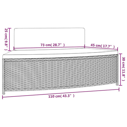 Spa-Bankjes Met Kussens 2 St Poly Rattan Grijs