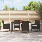 Tuinstoelen 4 stuks poly rattan bruin met kussens
