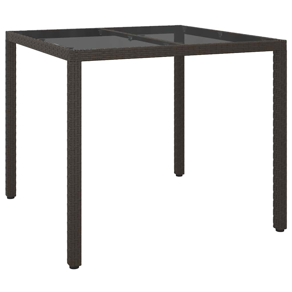 Tuinstafel Bruin 90 x 90 x 75 cm poly rattan