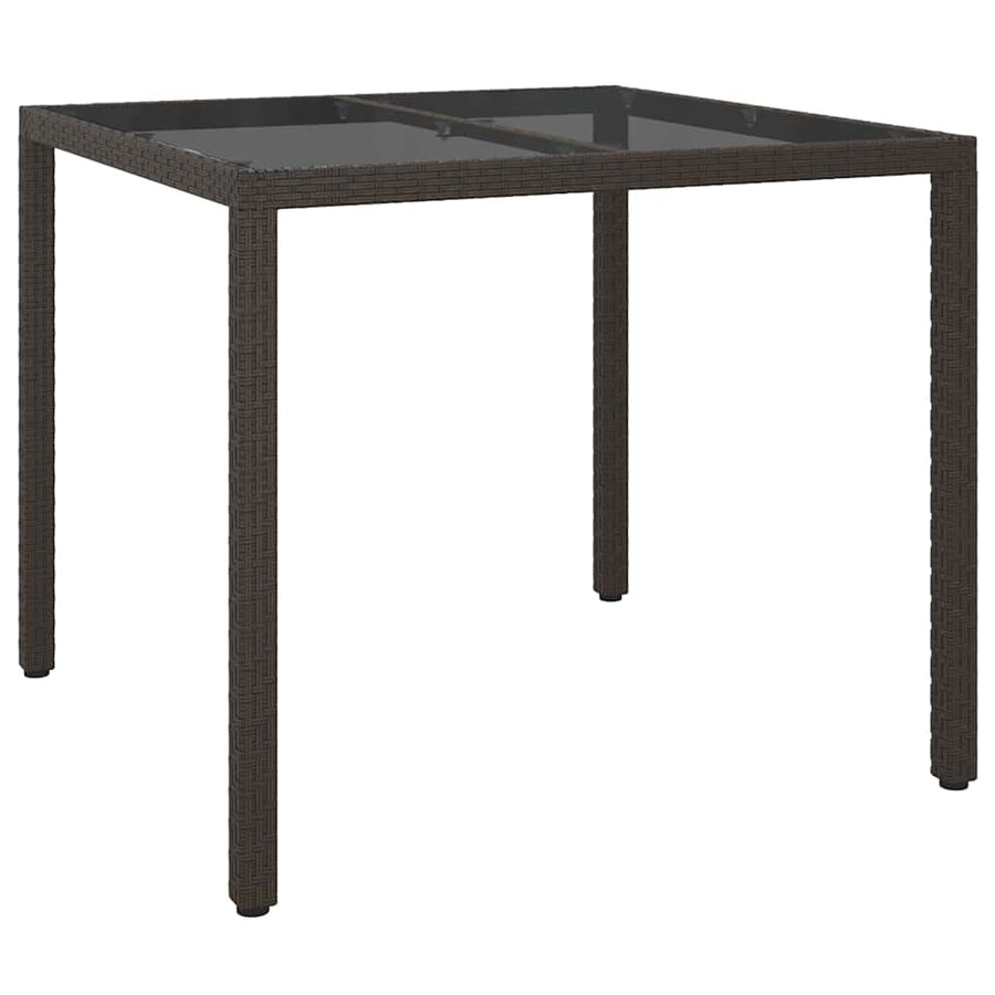 Tuinstafel Bruin 90 x 90 x 75 cm poly rattan