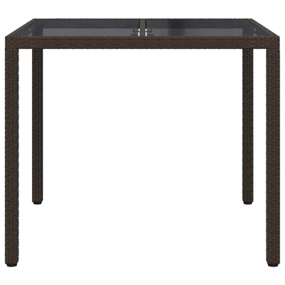 Tuinstafel Bruin 90 x 90 x 75 cm poly rattan