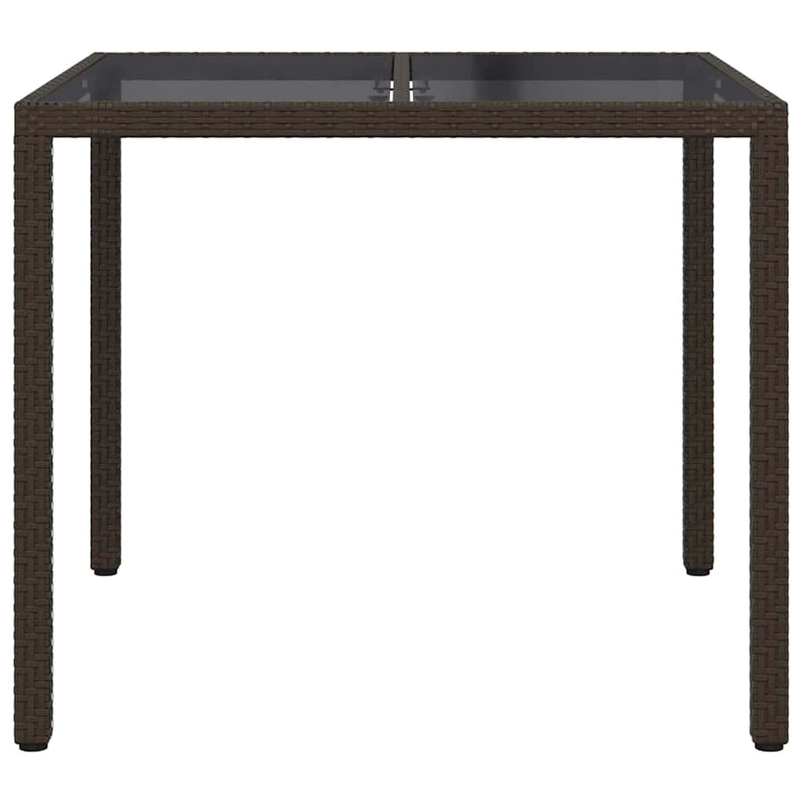 Tuinstafel Bruin 90 x 90 x 75 cm poly rattan