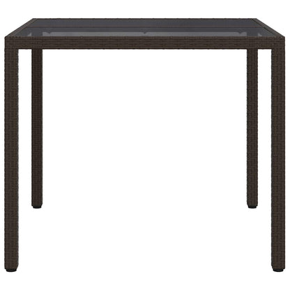 Tuinstafel Bruin 90 x 90 x 75 cm poly rattan