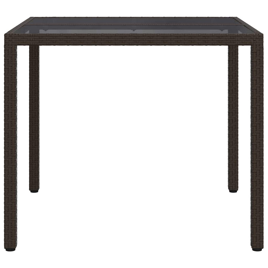 Tuinstafel Bruin 90 x 90 x 75 cm poly rattan
