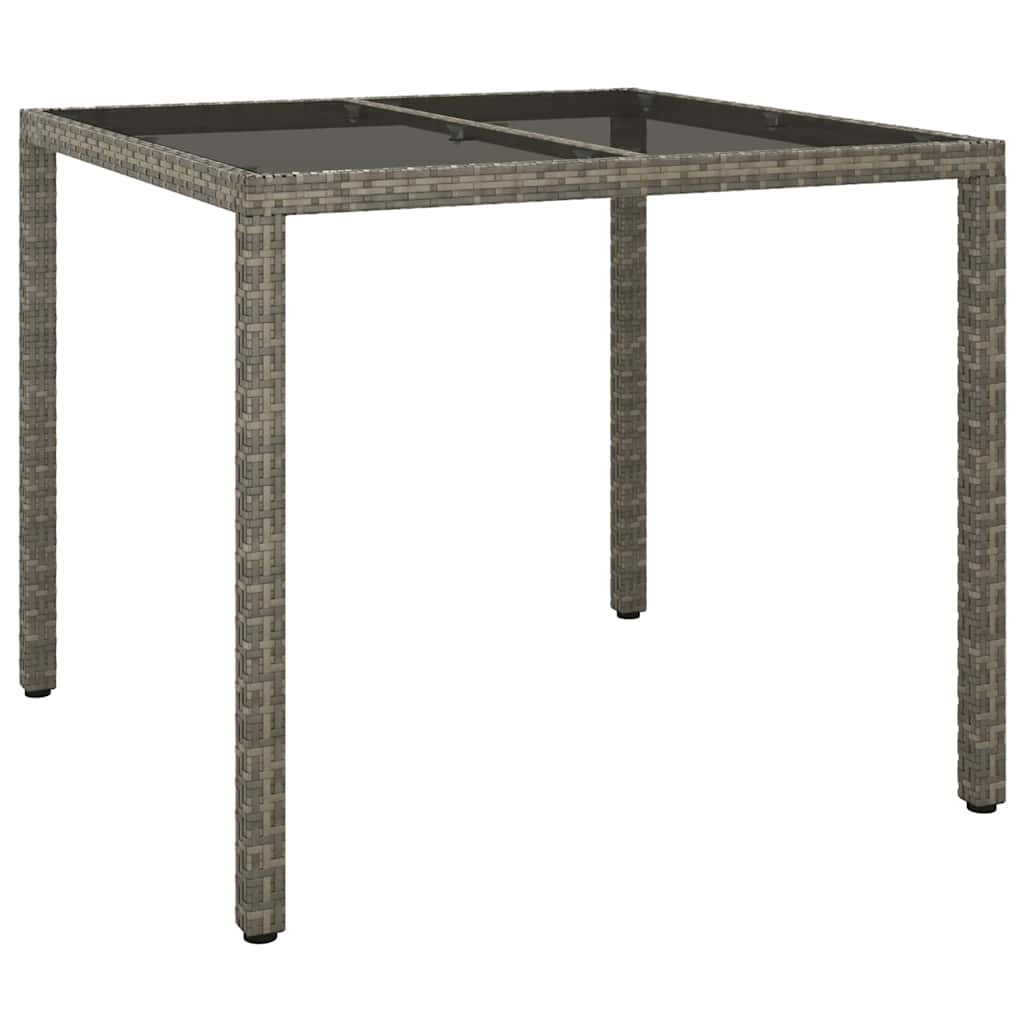 Tuinstafel Grijs 90 x 90 x 75 cm poly rattan