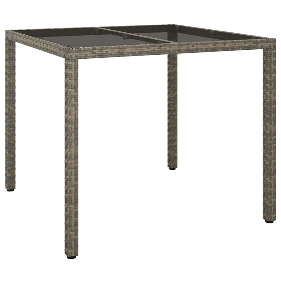 Tuinstafel Grijs 90 x 90 x 75 cm poly rattan