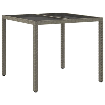 Tuinstafel Grijs 90 x 90 x 75 cm poly rattan