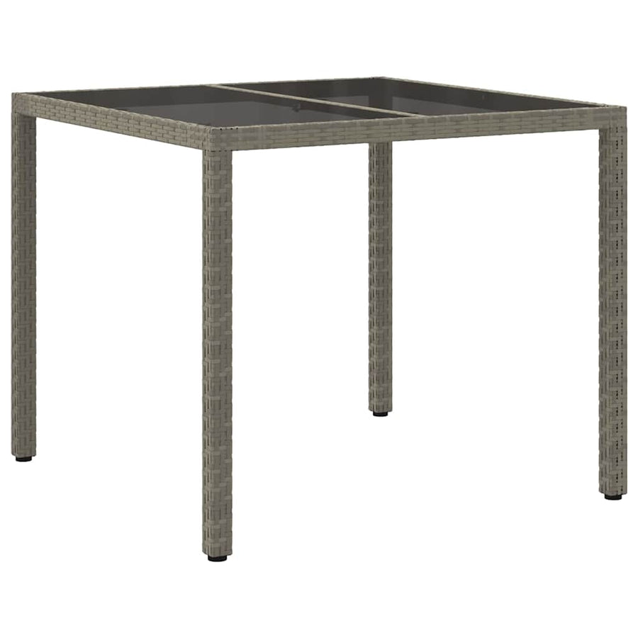 Tuinstafel Grijs 90 x 90 x 75 cm poly rattan