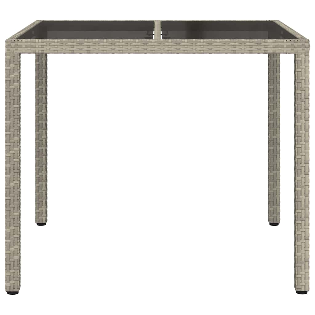 Tuinstafel Grijs 90 x 90 x 75 cm poly rattan