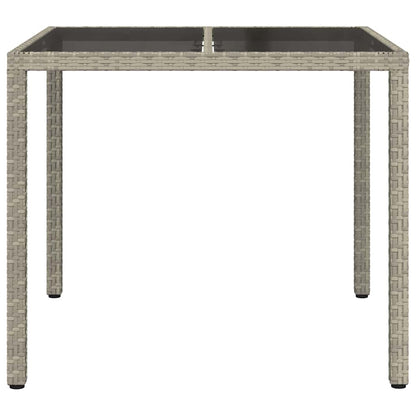 Tuinstafel Grijs 90 x 90 x 75 cm poly rattan