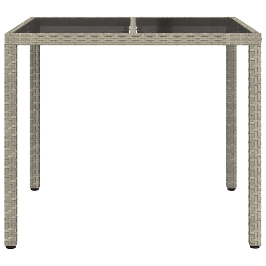 Tuinstafel Grijs 90 x 90 x 75 cm poly rattan