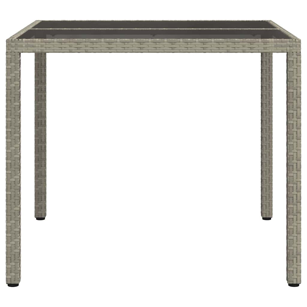 Tuinstafel Grijs 90 x 90 x 75 cm poly rattan