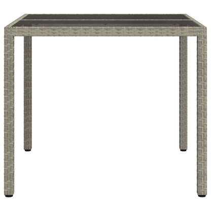 Tuinstafel Grijs 90 x 90 x 75 cm poly rattan