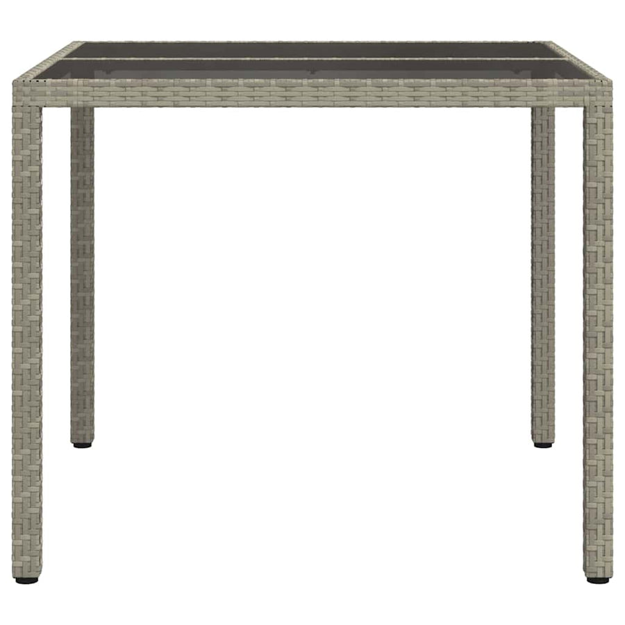 Tuinstafel Grijs 90 x 90 x 75 cm poly rattan