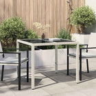 Tuinstafel Wit 90 x 90 x 75 cm poly rattan