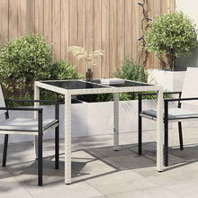 Tuinstafel Wit 90 x 90 x 75 cm poly rattan