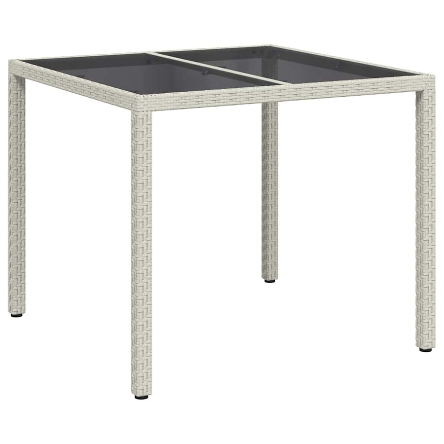 Tuinstafel Wit 90 x 90 x 75 cm poly rattan
