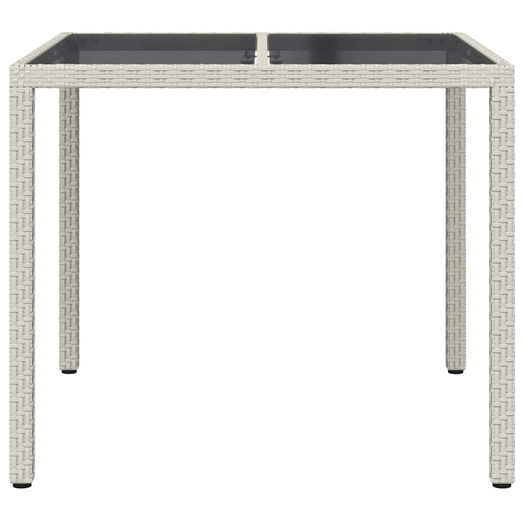 Tuinstafel Wit 90 x 90 x 75 cm poly rattan