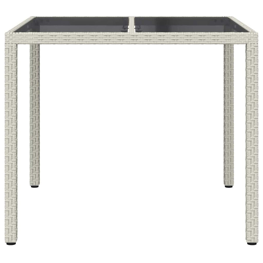Tuinstafel Wit 90 x 90 x 75 cm poly rattan