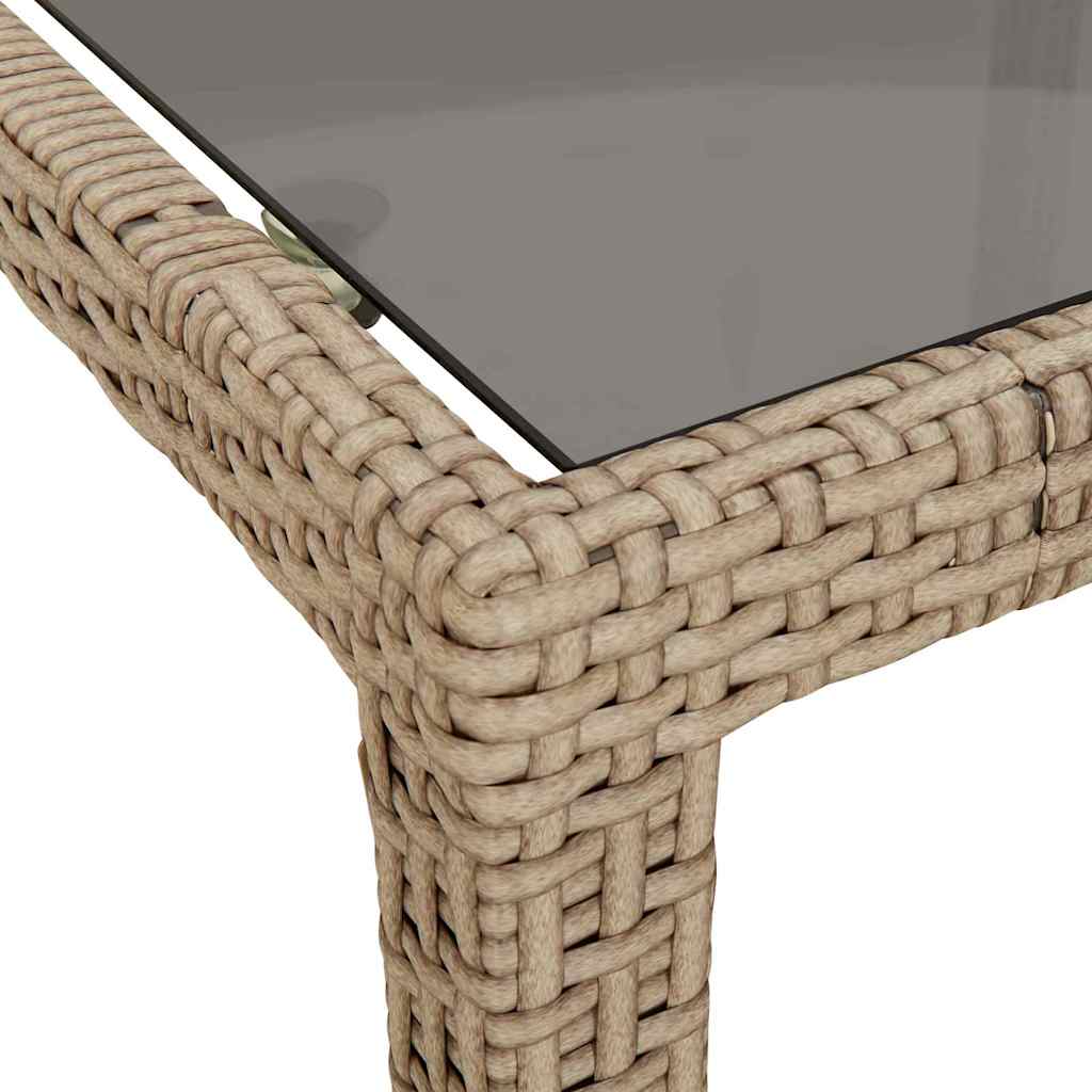 Tuinstafel Beige 90 x 90 x 75 cm poly rattan