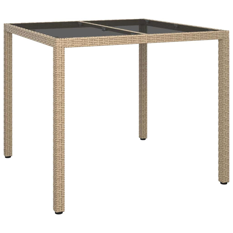 Tuinstafel Beige 90 x 90 x 75 cm poly rattan