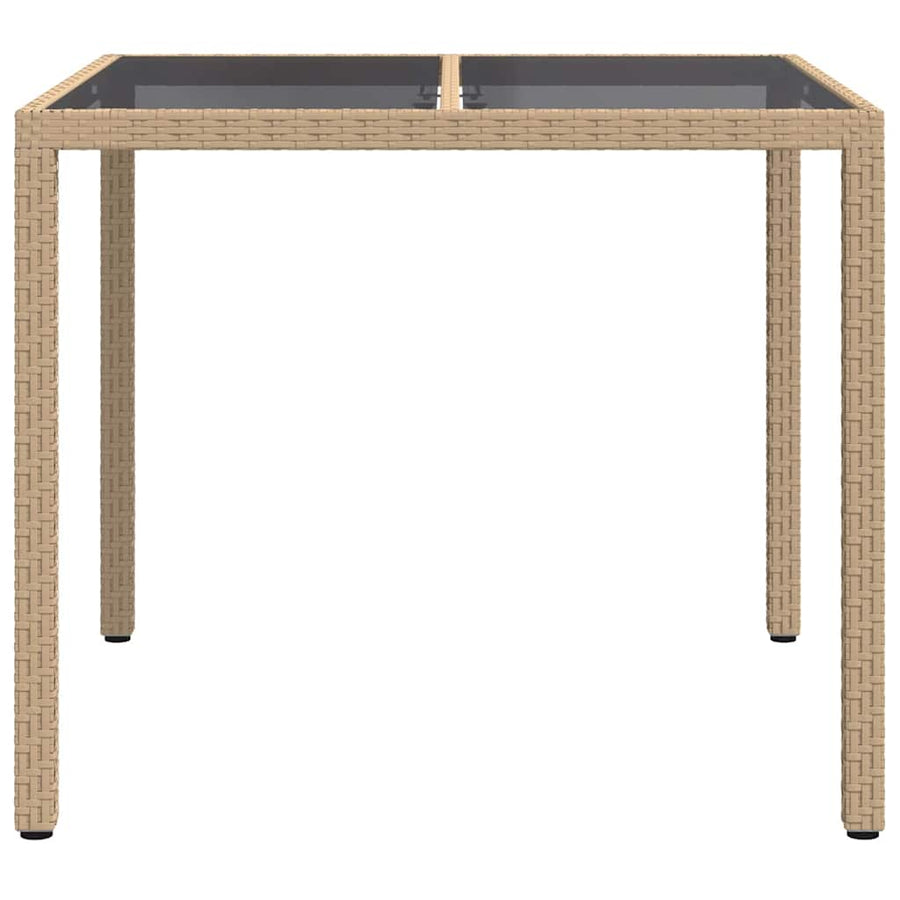 Tuinstafel Beige 90 x 90 x 75 cm poly rattan
