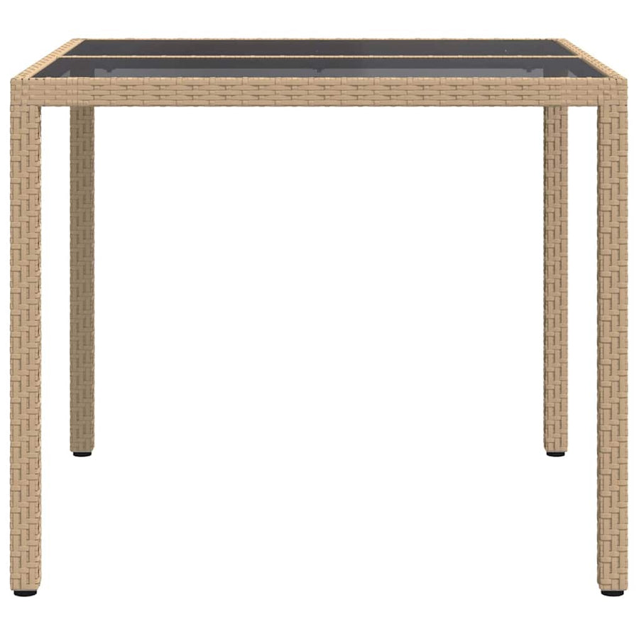 Tuinstafel Beige 90 x 90 x 75 cm poly rattan