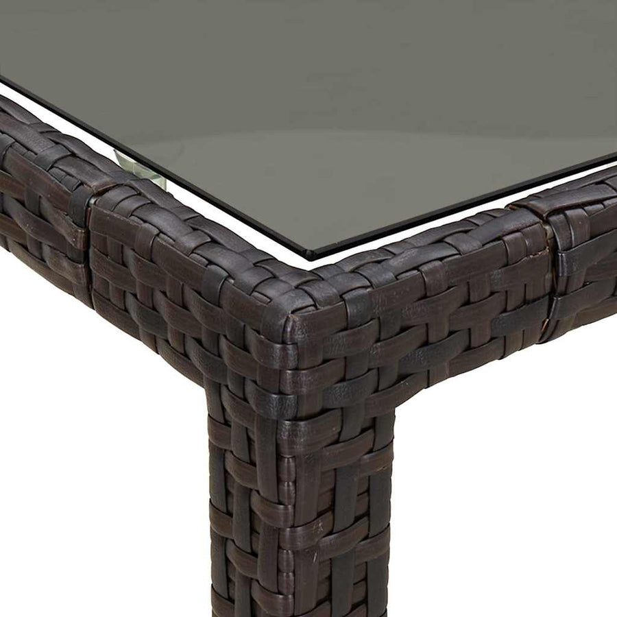Tuinstafel Bruin 150 x 90 x 75 cm poly rattan