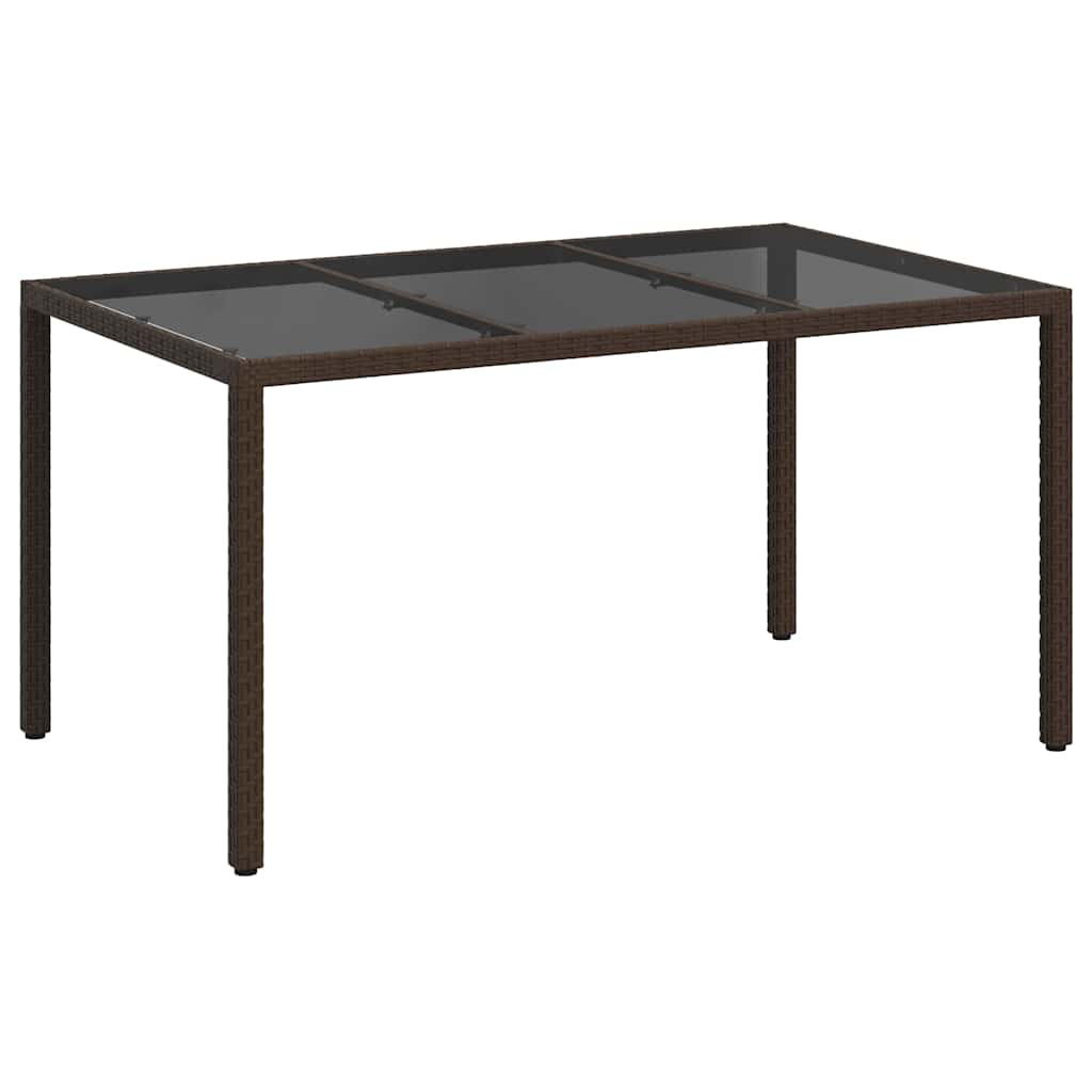 Tuinstafel Bruin 150 x 90 x 75 cm poly rattan