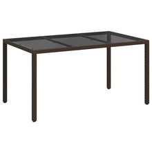 Tuinstafel Bruin 150 x 90 x 75 cm poly rattan