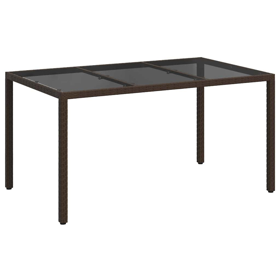 Tuinstafel Bruin 150 x 90 x 75 cm poly rattan