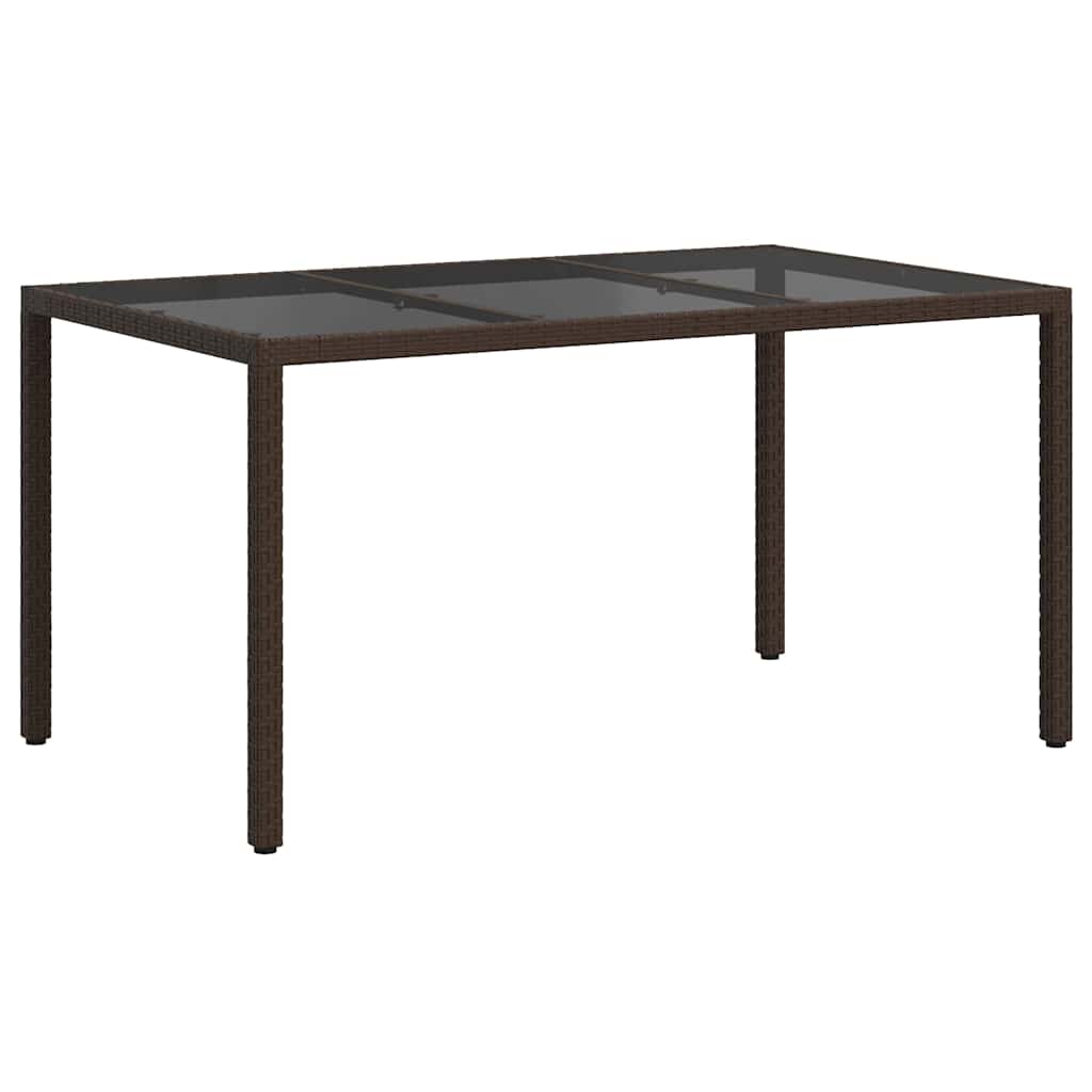 Tuinstafel Bruin 150 x 90 x 75 cm poly rattan