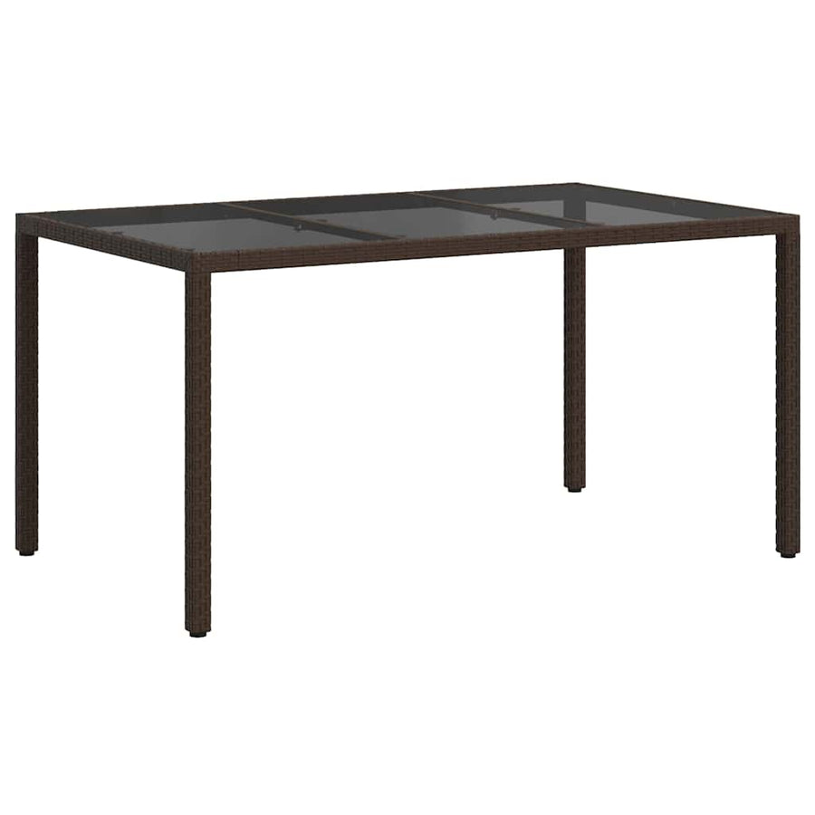 Tuinstafel Bruin 150 x 90 x 75 cm poly rattan