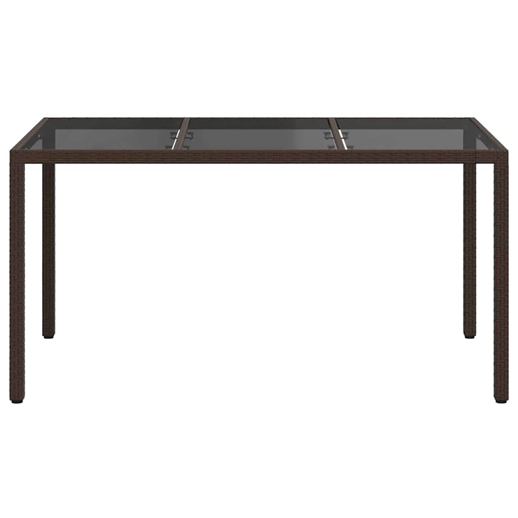 Tuinstafel Bruin 150 x 90 x 75 cm poly rattan