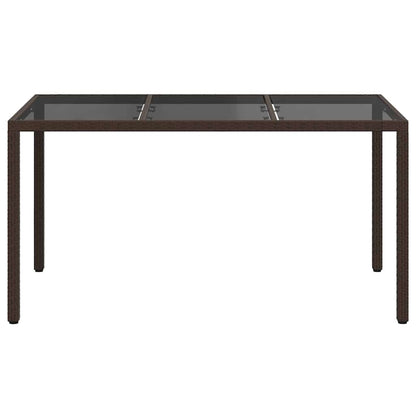 Tuinstafel Bruin 150 x 90 x 75 cm poly rattan