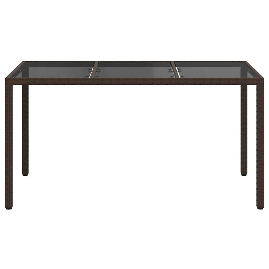 Tuinstafel Bruin 150 x 90 x 75 cm poly rattan